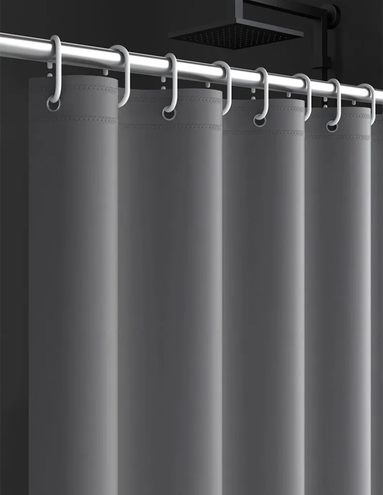 Barra de Ducha Extensible de Acero Inoxidable, Barra Cortina Aluminio Instalación Sin Perforar, Ajustable y Resistente
