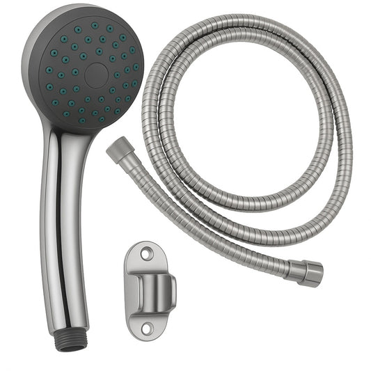 Alcachofa Ducha con Mangera, Cabezal de Ducha Relax de 3 Funciones Flexible de 150 cm y Soporte de Pared, Material Cromado de Alta Resistencia, Boquillas Antical, Fácil de Instalar