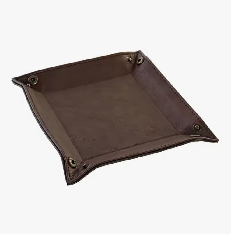 Bandeja vaciabolsillos Piel Color Marron 18x18 cm