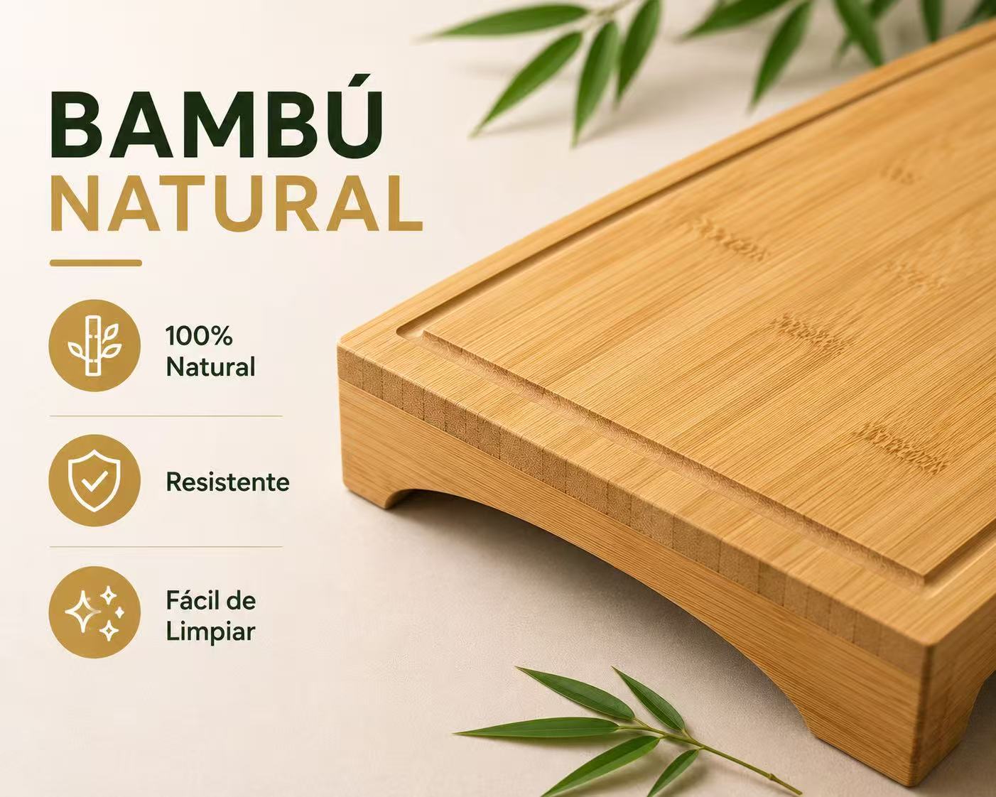 Cubre Vitrocerámica XXL de Bambú 53,8 × 28 cm, Gana Más Espacio en la Cocina, Protector Elevado para Vitrocerámica, 3 en 1 Tabla de Cortar y Bandeja de Servir, Ranura Antiderrames
