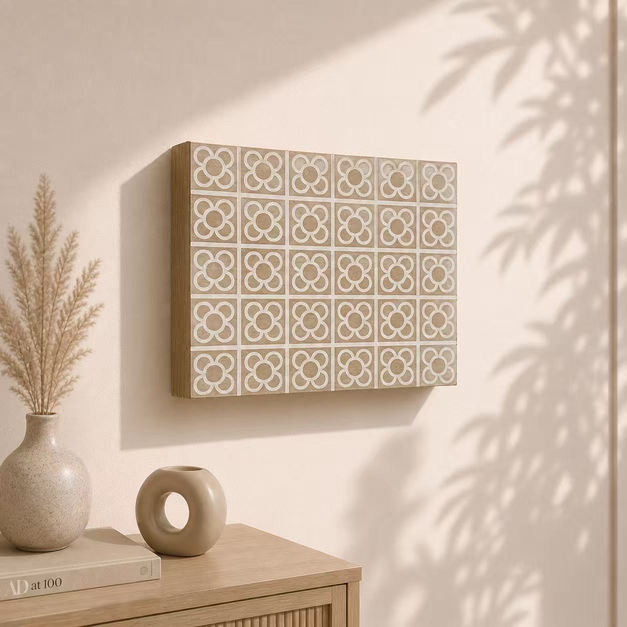 Tapa Contador de Luz Decorativa de Madera, Cubre Cuadro Eléctrico con Diseño, Estilo Nórdico
