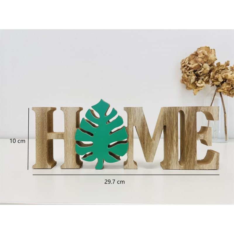 Letras Decoracion Cartel Home Tropical Madera 29.7 x 10 x 2,5 cm