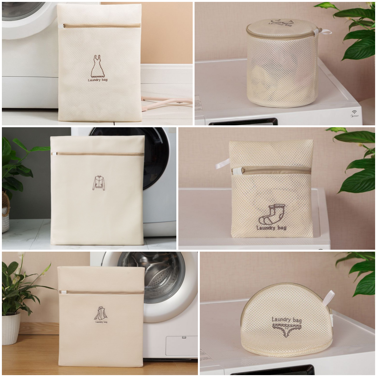 Bolsas Para Lavadora, Bolsas de Malla con Cremallera para Lavadora, Ideal Para Ropa Delicada, Ropa Interior, Calcetines, Sujetadores, Abrigos, Ropa de Cama