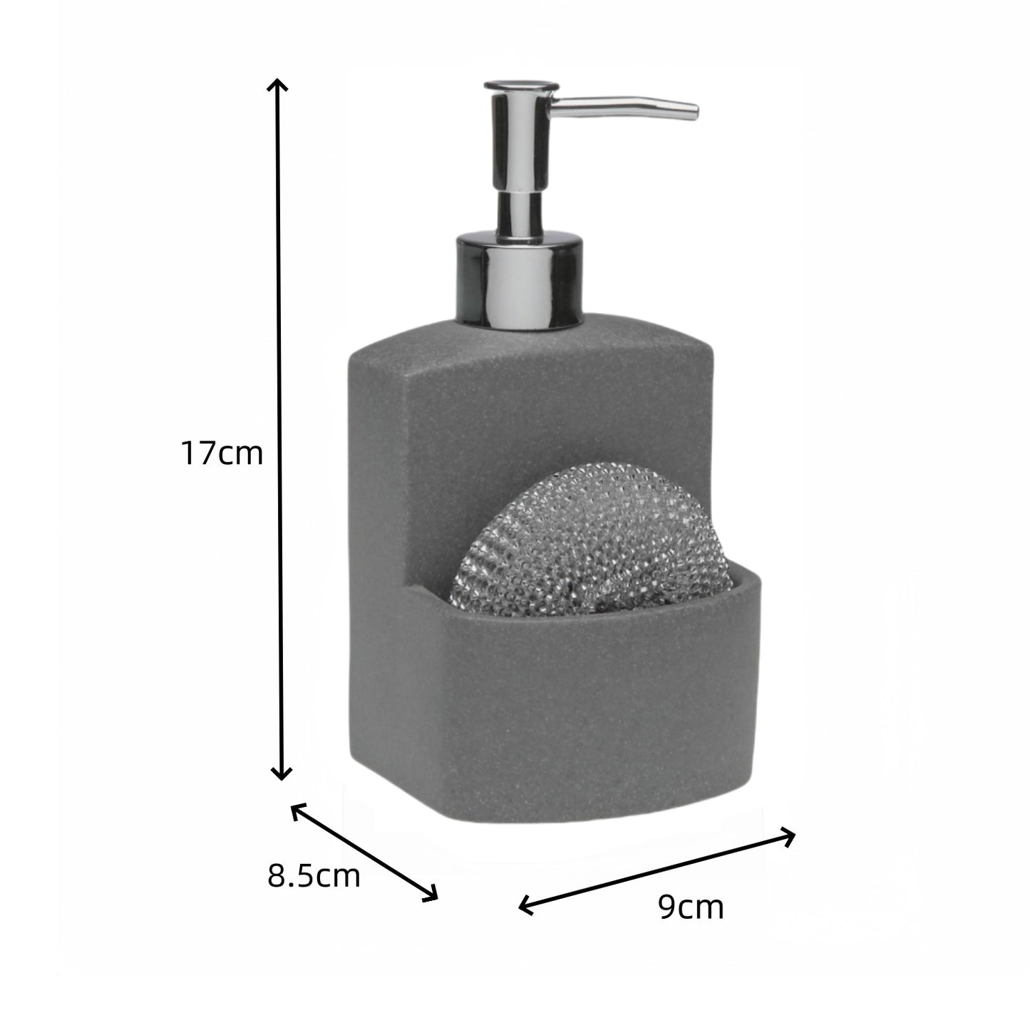 Dispensador Jabón Líquido de Resina, Dosificador Jabón Cocina Con Soporte de Esponja, Organizador de Cocina, Accesorios de Cocina