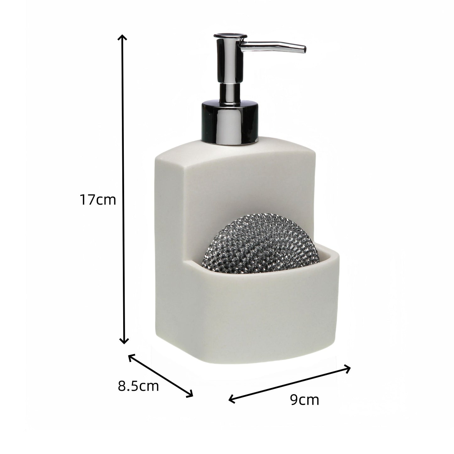 Dispensador Jabón Líquido de Resina, Dosificador Jabón Cocina Con Soporte de Esponja, Organizador de Cocina, Accesorios de Cocina