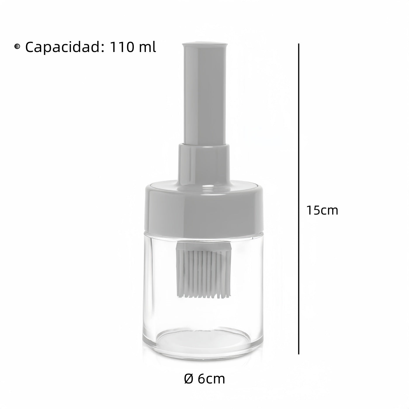 DAMDAM GO Dispensador de Salsa de Cocina, Aceitera Con Cepillo Silicona, Para Vinagre y Salsa, Salsera Hornear, Barbacoa, Freidora Aire, Pack 2 Unidades