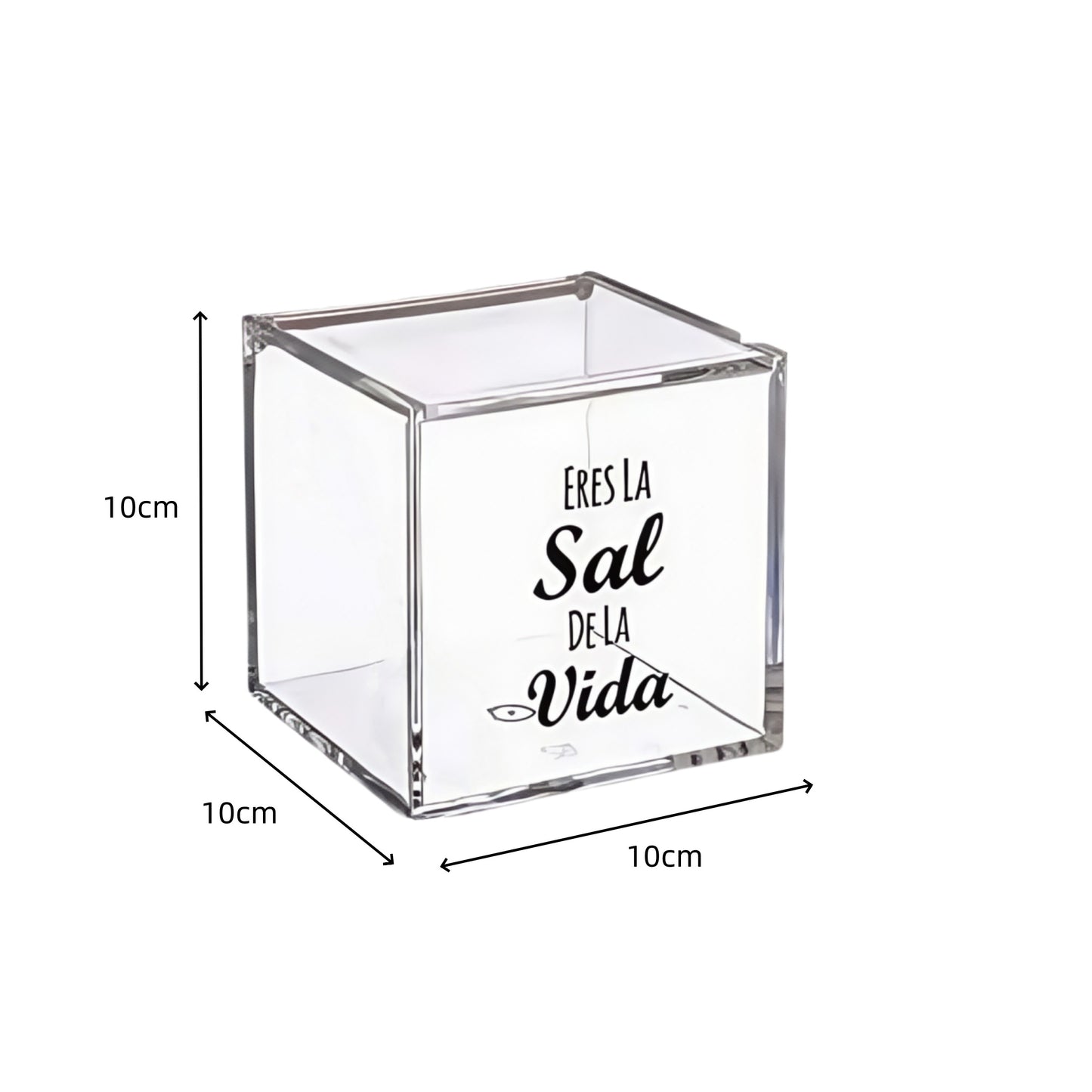 DAMDAM GO Salero y Azucarero de Cocina Super Original Acrilico Diseño Frases, Juego de Sal y Azúcar con Tapa