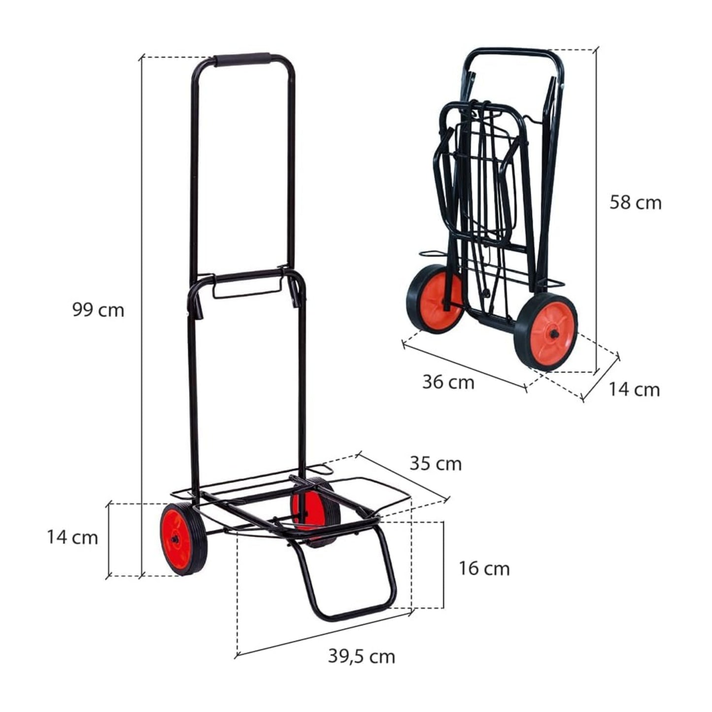 Carro Playa Plegable con Ruedas, Carrito Playa Portatodo para Nevera, Sillas y Equipaje, Resistente y Fácil de Transportar, Ideal para Playa, Camping, Compras y Viajes