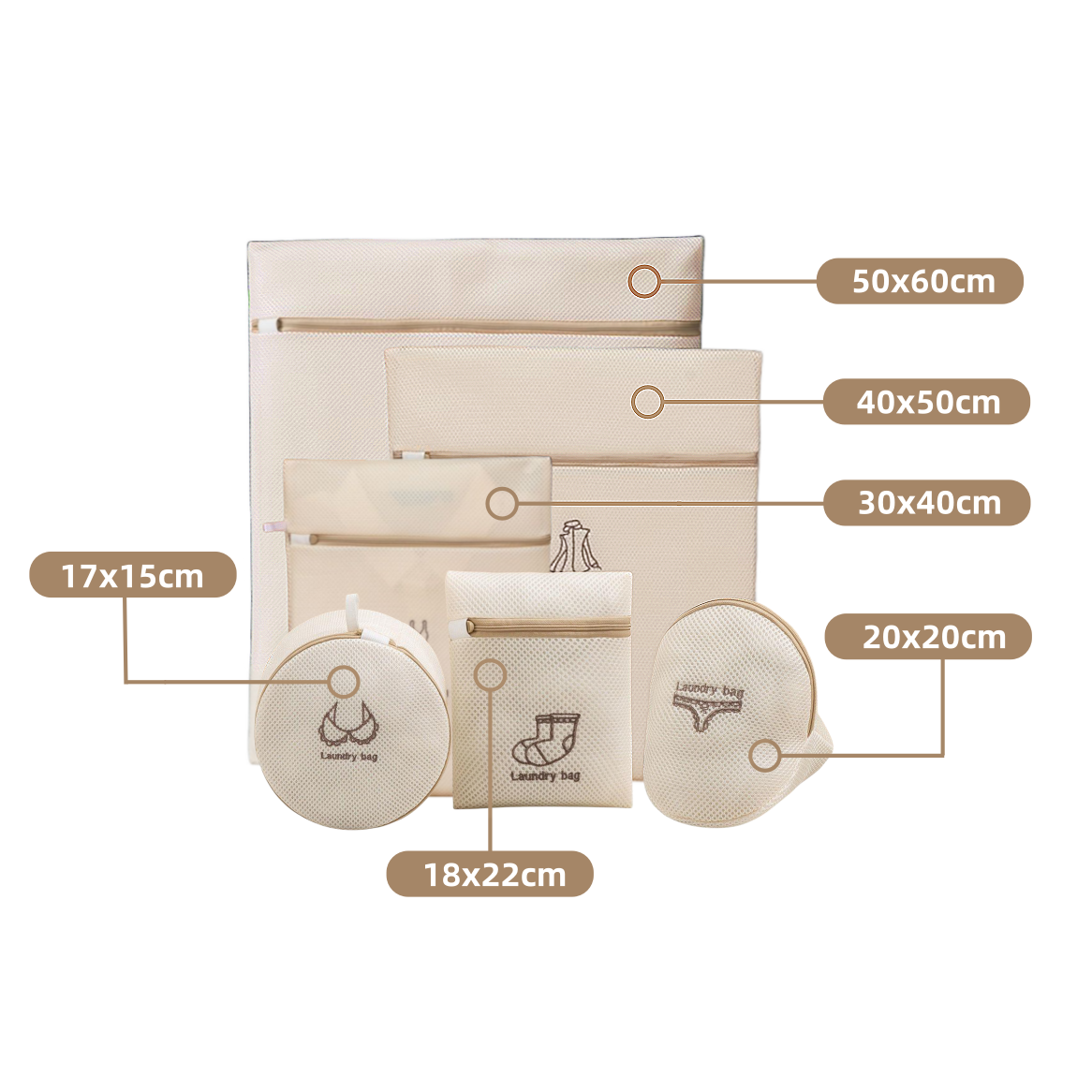 Bolsas Para Lavadora, Bolsas de Malla con Cremallera para Lavadora, Ideal Para Ropa Delicada, Ropa Interior, Calcetines, Sujetadores, Abrigos, Ropa de Cama