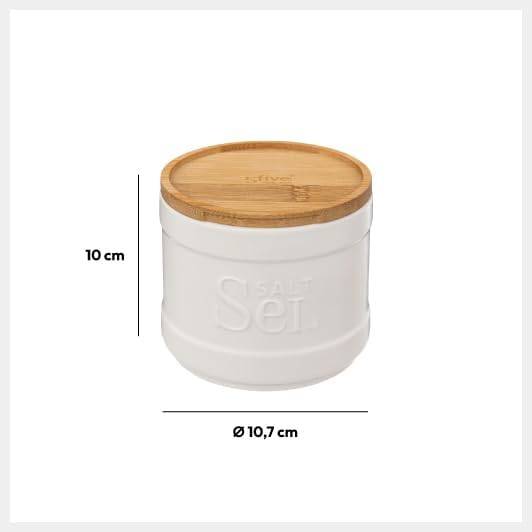 5five - Salero de Cerámica Blanca "Naturéo