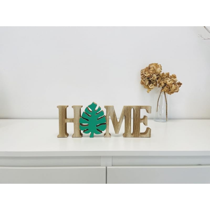 Letras Decoracion Cartel Home Tropical Madera 29.7 x 10 x 2,5 cm