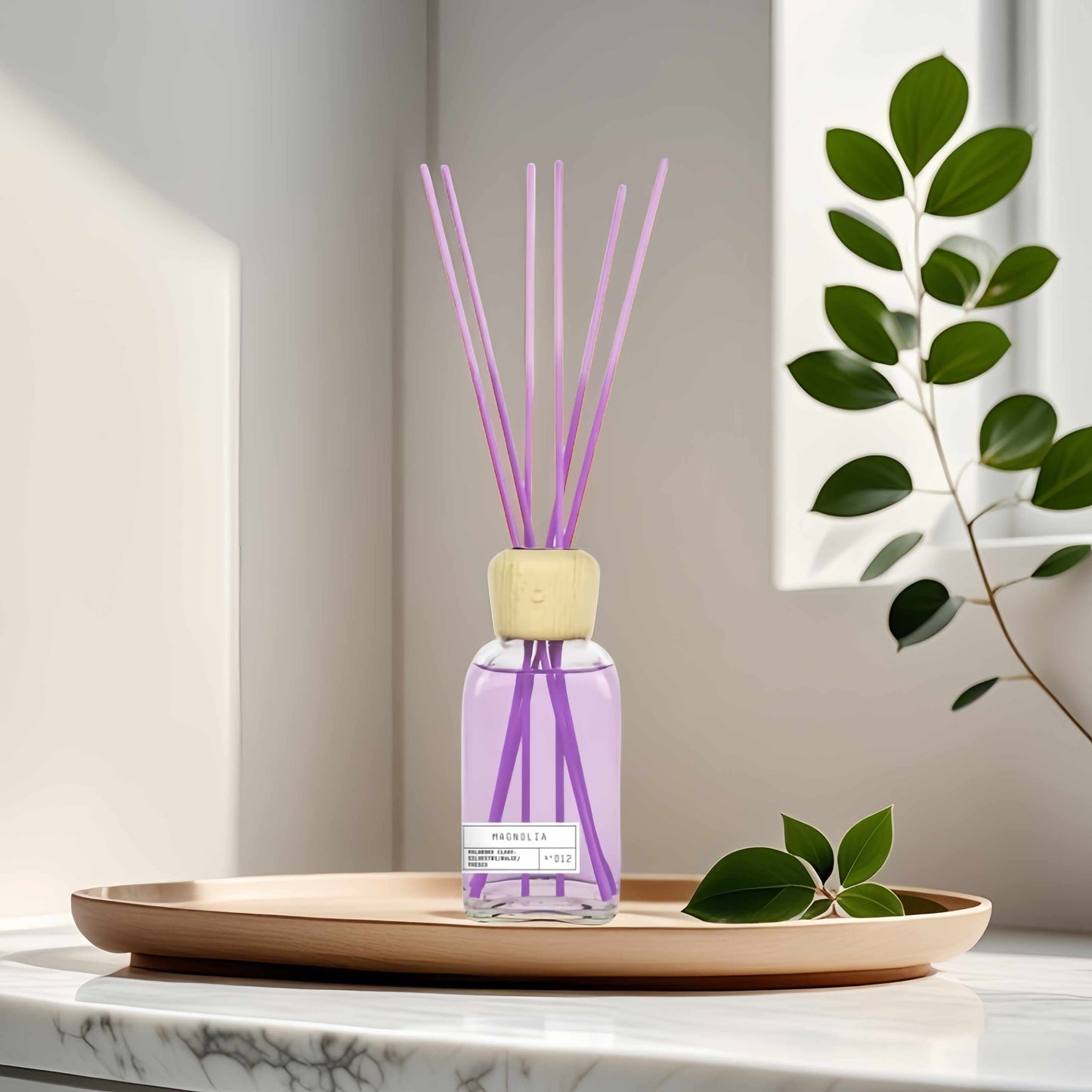 Difusor de Aroma Fresco de Larga Duración, Ambientador Mikado 220 ml, Aromas Naturales para el Hogar, Relajante y Refrescante