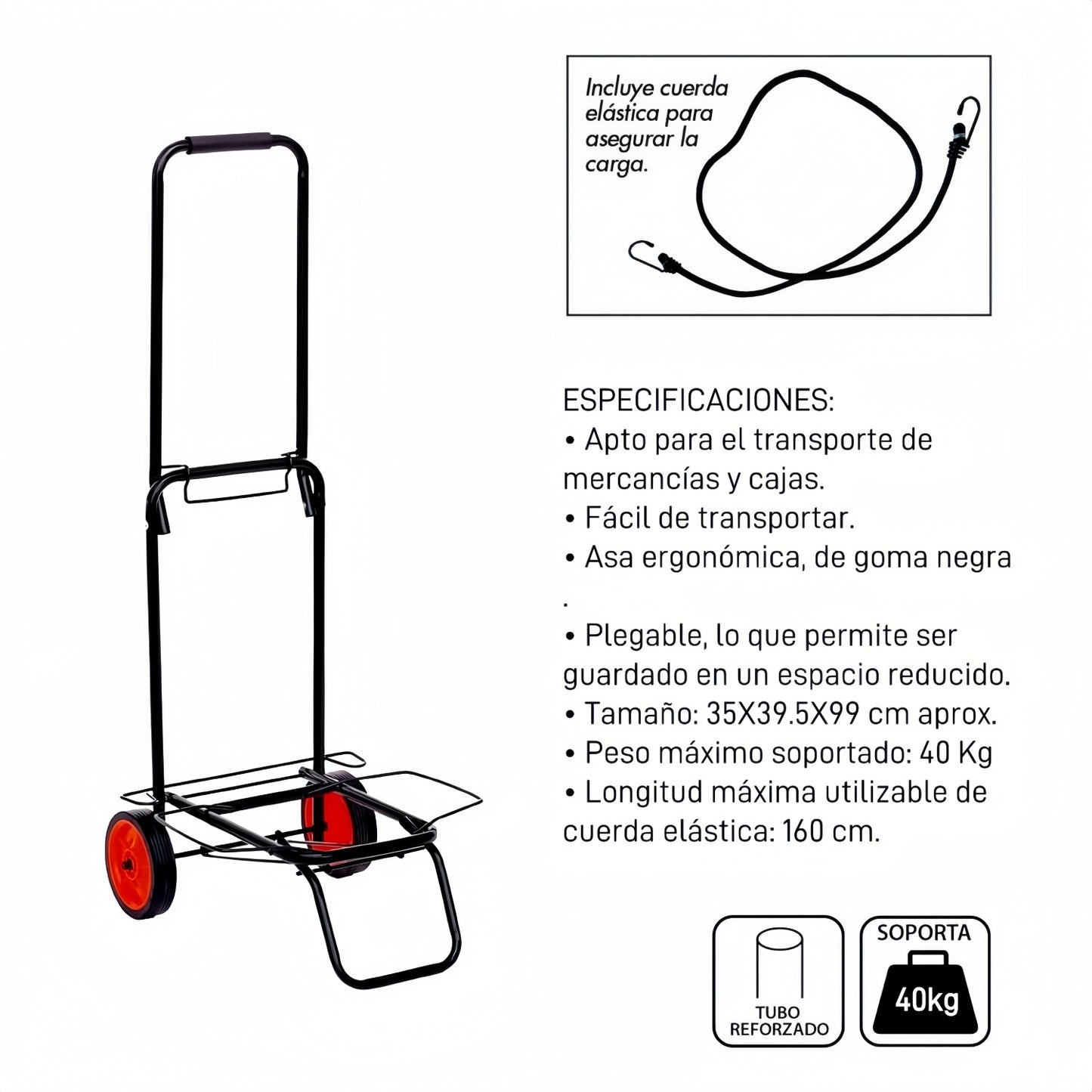 Carro Playa Plegable con Ruedas, Carrito Playa Portatodo para Nevera, Sillas y Equipaje, Resistente y Fácil de Transportar, Ideal para Playa, Camping, Compras y Viajes