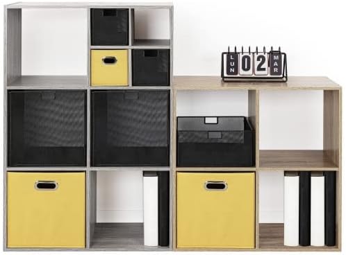Cajas de Almacenamiento de Tela Cesta Organizador Plegable Pack de 2 Unidades