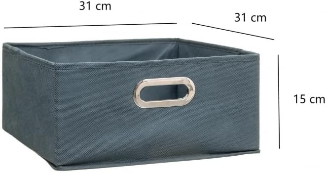 Cajas de Almacenamiento de Tela Cesta Organizador Plegable Pack de 2 Unidades