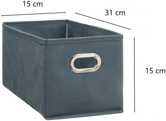 Cajas de Almacenamiento de Tela Cesta Organizador Plegable Pack de 2 Unidades