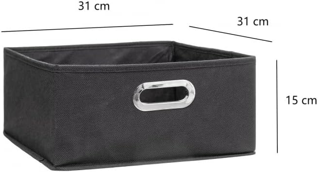 Cajas de Almacenamiento de Tela Cesta Organizador Plegable Pack de 2 Unidades