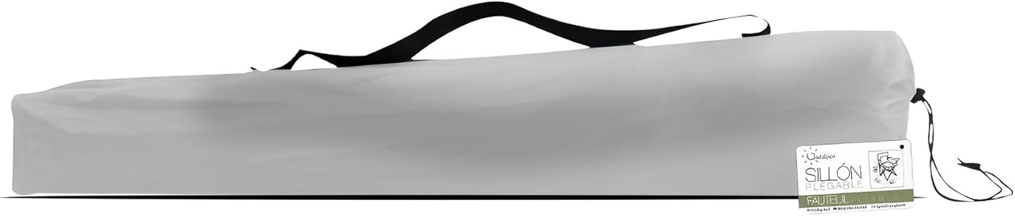 FORNOR 10045 Sillon Plegable Gris Claro 44 x 44 x 80 cm