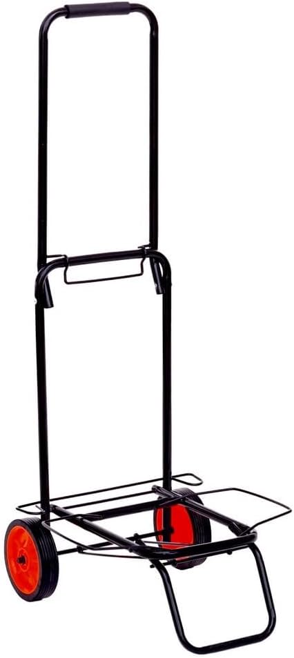 Carro Playa portasillas y portatodo Plegable de Acero Negro de 34x45x100 cm
