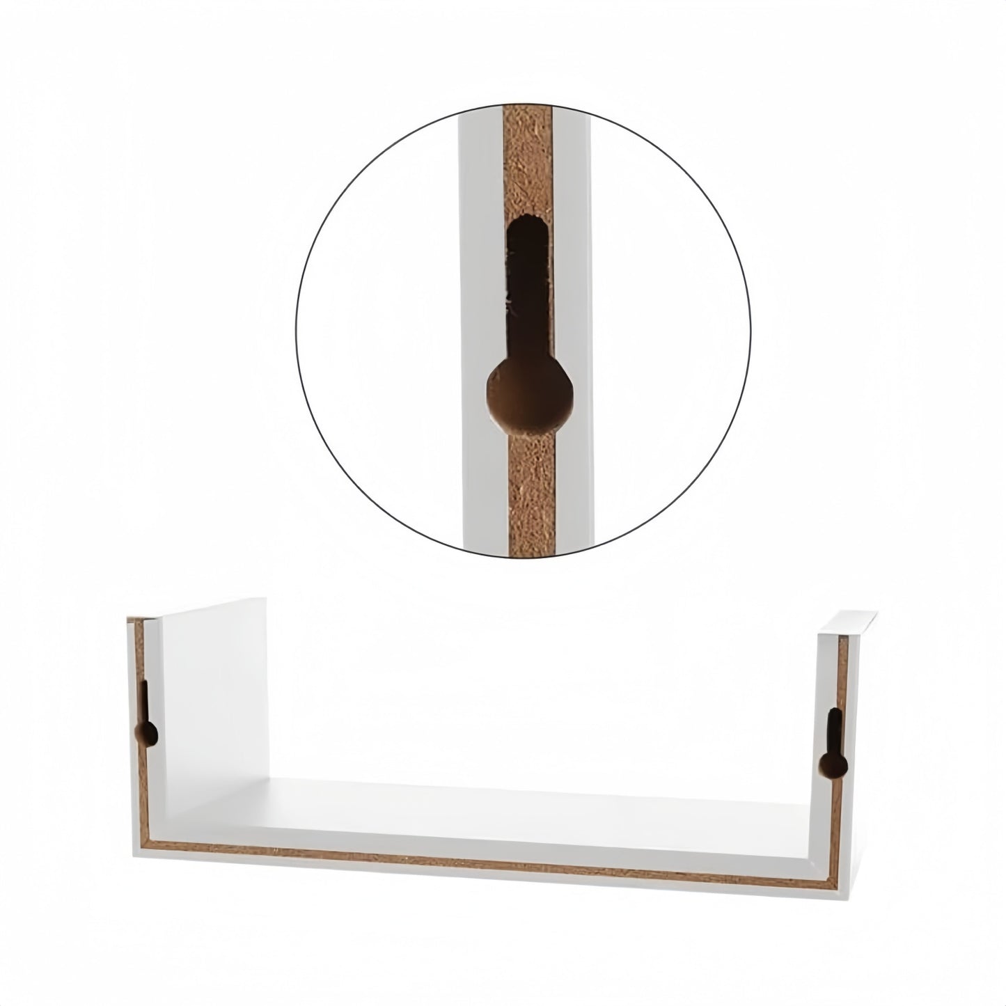 Estantería Pared en Forma U, Set de 3 Estantes Flotantes Juego de Baldas para Libros y Objetos de Decoración