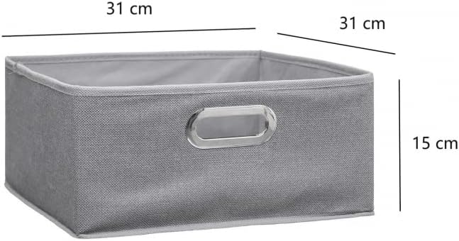 Cajas de Almacenamiento de Tela Cesta Organizador Plegable Pack de 2 Unidades