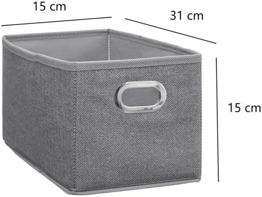 Cajas de Almacenamiento de Tela Cesta Organizador Plegable Pack de 2 Unidades