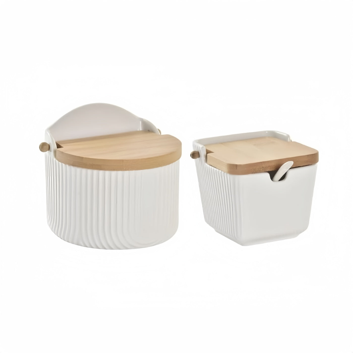 Salero y azucaro Cocina Blanco Minimalista de Ceramica