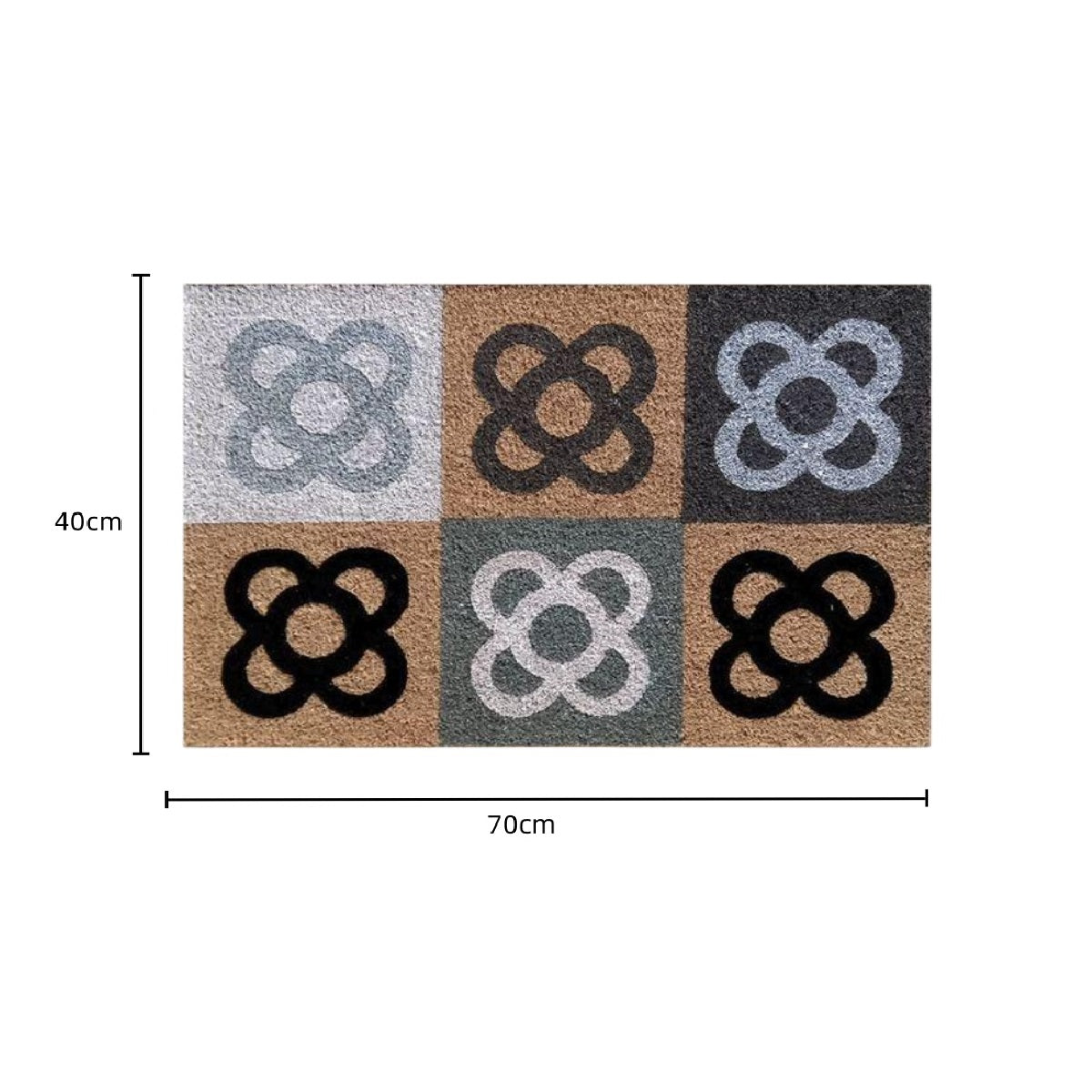 DAMDAM GO Felpudo Fibra de Coco 70x40cm Antideslizantes - Alfombras Originales para la Entrada a Casa, Pasillos, Puertas de Exterior - Panot