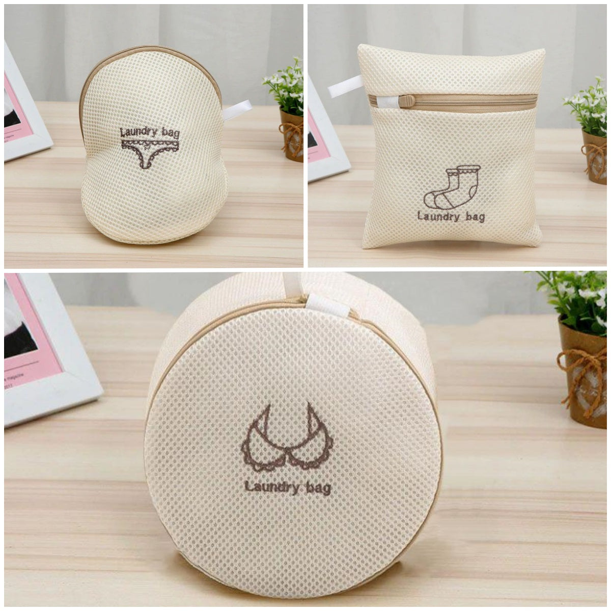 Bolsas Para Lavadora, Bolsas de Malla con Cremallera para Lavadora, Ideal Para Ropa Delicada, Ropa Interior, Calcetines, Sujetadores, Abrigos, Ropa de Cama