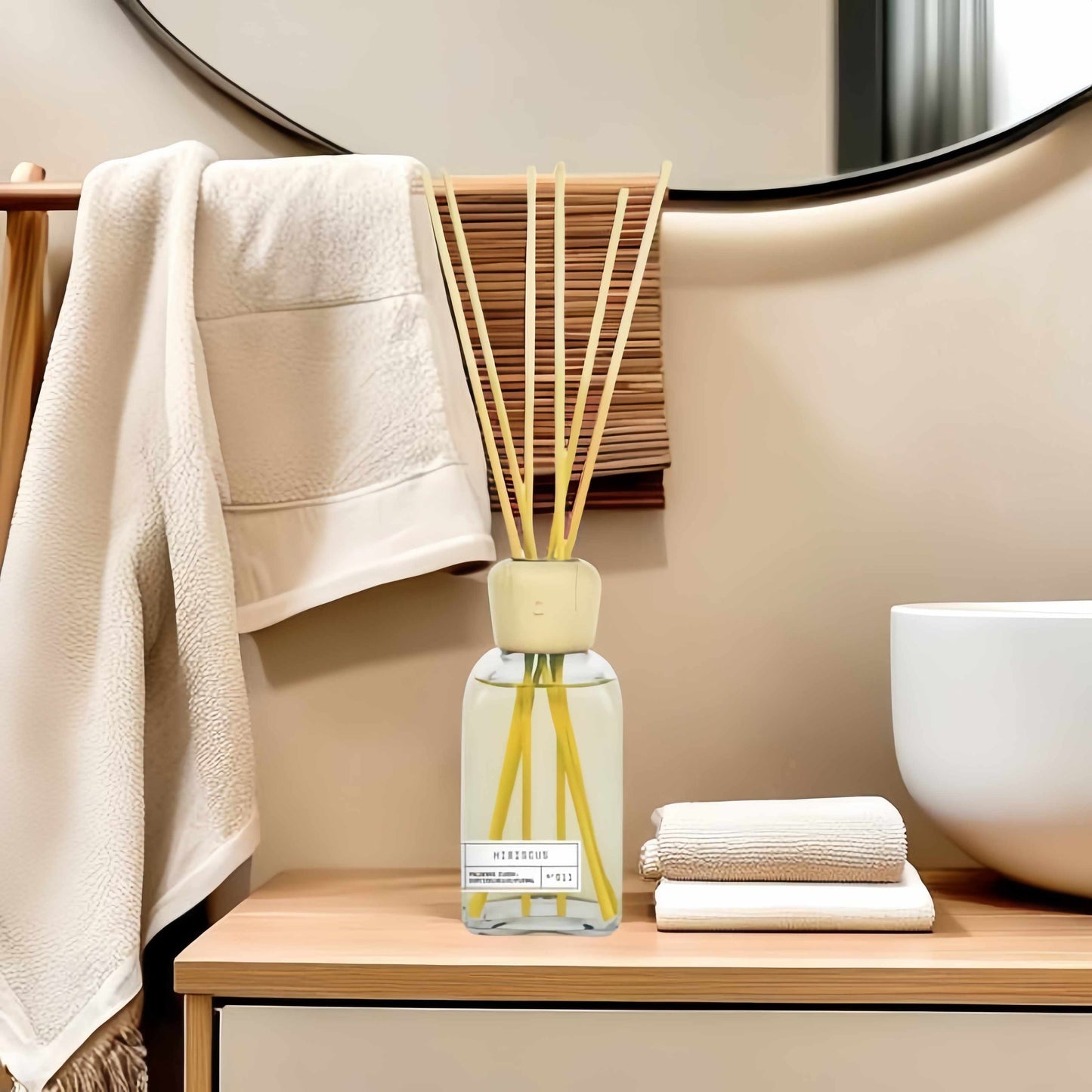 Difusor de Aroma Fresco de Larga Duración, Ambientador Mikado 220 ml, Aromas Naturales para el Hogar, Relajante y Refrescante