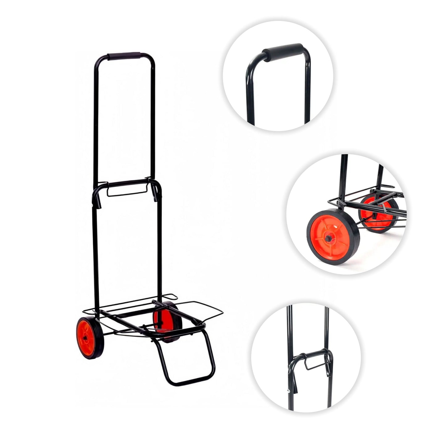 Carro Playa Plegable con Ruedas, Carrito Playa Portatodo para Nevera, Sillas y Equipaje, Resistente y Fácil de Transportar, Ideal para Playa, Camping, Compras y Viajes