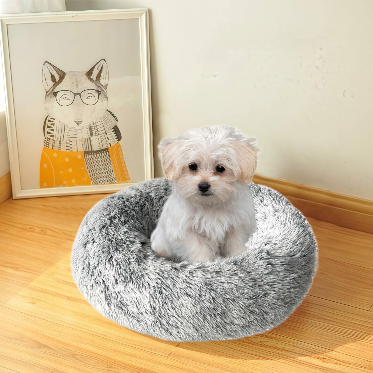 DAMDAM GO Camas para Mascotas, Cama para Perros, Cama Gato, Alfombra de Felpa Suave y Mullida