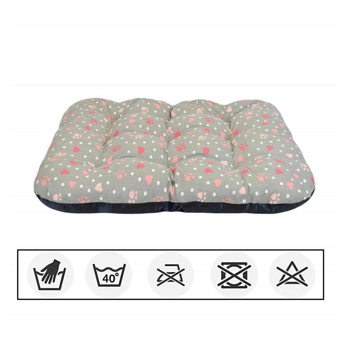 DAMDAM GO Cama Perro Mediana de Tela, Cama Perro Ortopédica Extra Grande, Cama para Mascotas, Colchoneta Mascotas para Transportín y Hogar