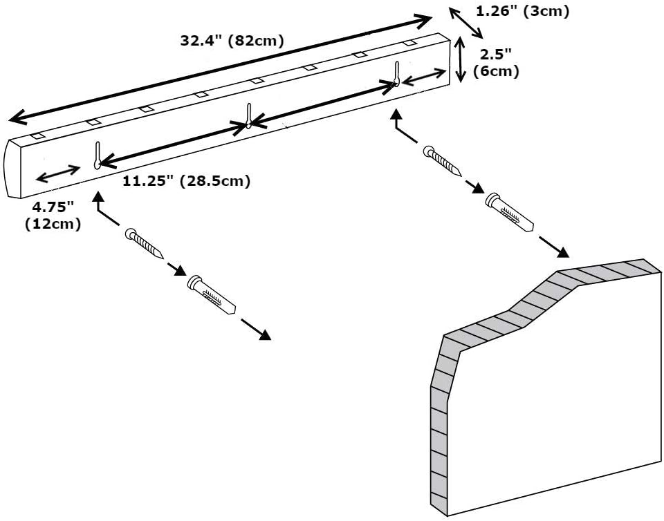Umbra Flip Perchero de pared con 8 ganchos extraíbles
