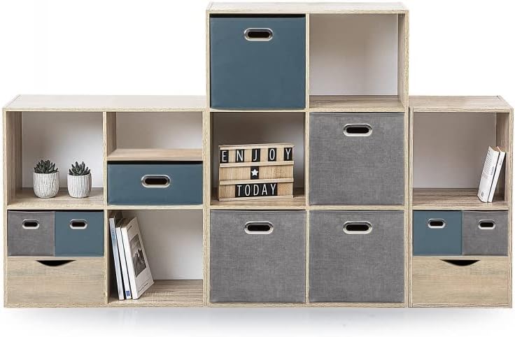 Cajas de Almacenamiento de Tela Cesta Organizador Plegable Pack de 2 Unidades
