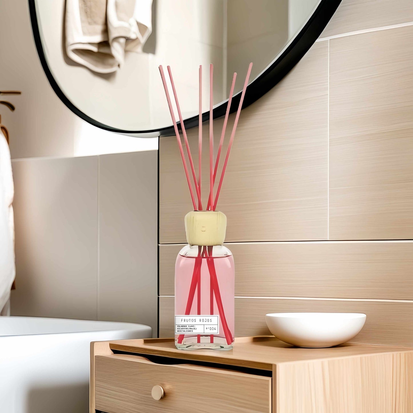 Difusor de Aroma Fresco de Larga Duración, Ambientador Mikado 220 ml, Aromas Naturales para el Hogar, Relajante y Refrescante