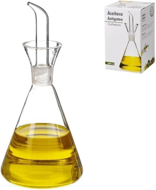 Aceitera antigoteo Cristal 1000 CC en Caja, 1000 ml