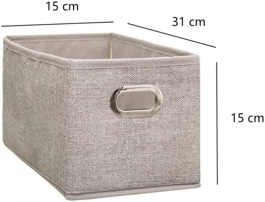Cajas de Almacenamiento de Tela Cesta Organizador Plegable Pack de 2 Unidades