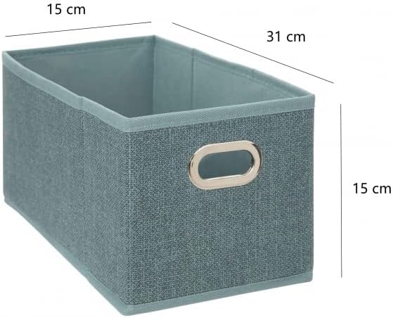 Cajas de Almacenamiento de Tela Cesta Organizador Plegable Pack de 2 Unidades
