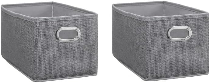 Cajas de Almacenamiento de Tela Cesta Organizador Plegable Pack de 2 Unidades
