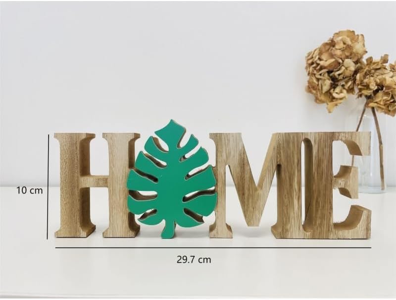 Letras Decoracion Cartel HOME Tropical Madera 29.7 x 10 x 2,5 cm