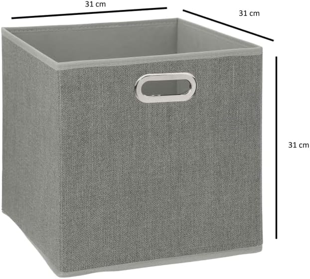 Cajas de Almacenamiento de Tela Cesta Organizador Plegable Pack de 2 Unidades