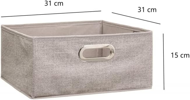 Cajas de Almacenamiento de Tela Cesta Organizador Plegable Pack de 2 Unidades