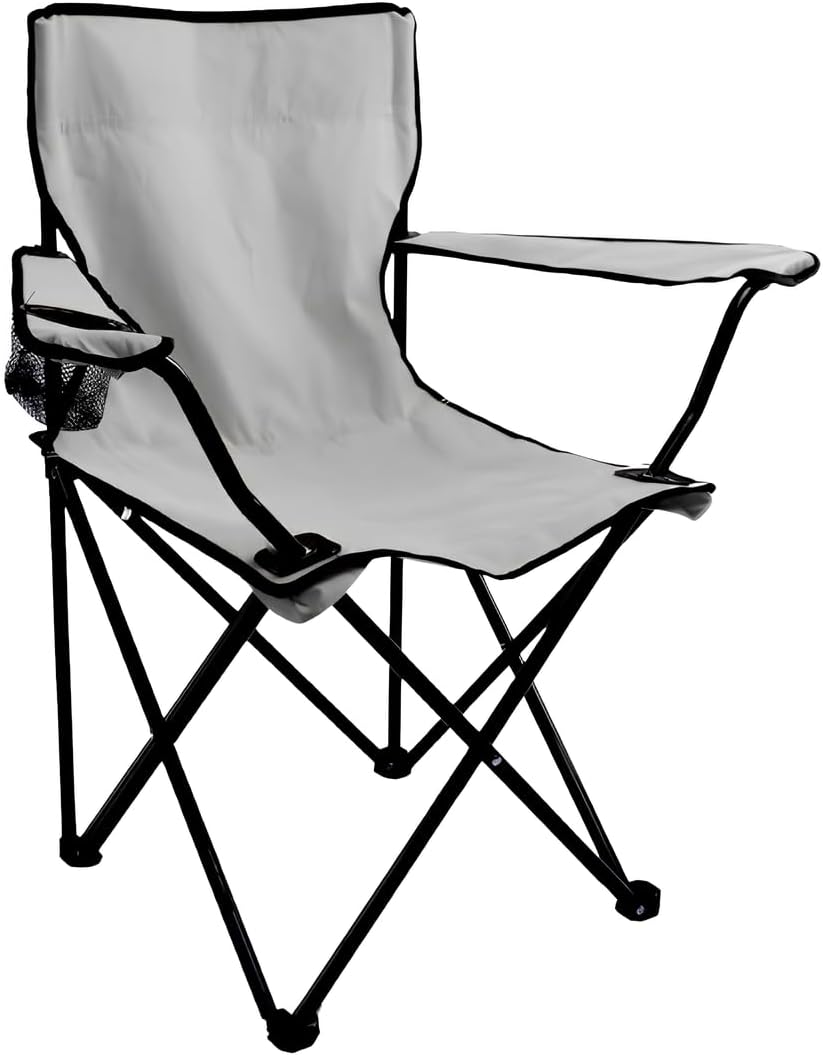 FORNOR 10045 Sillon Plegable Gris Claro 44 x 44 x 80 cm