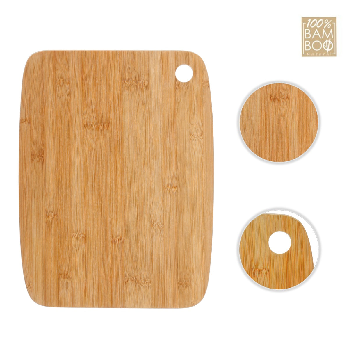 Tabla Cortar de Madera Para Cocina, Tabla de Bambú, Para Carnes, Verduras, Queso y Pan