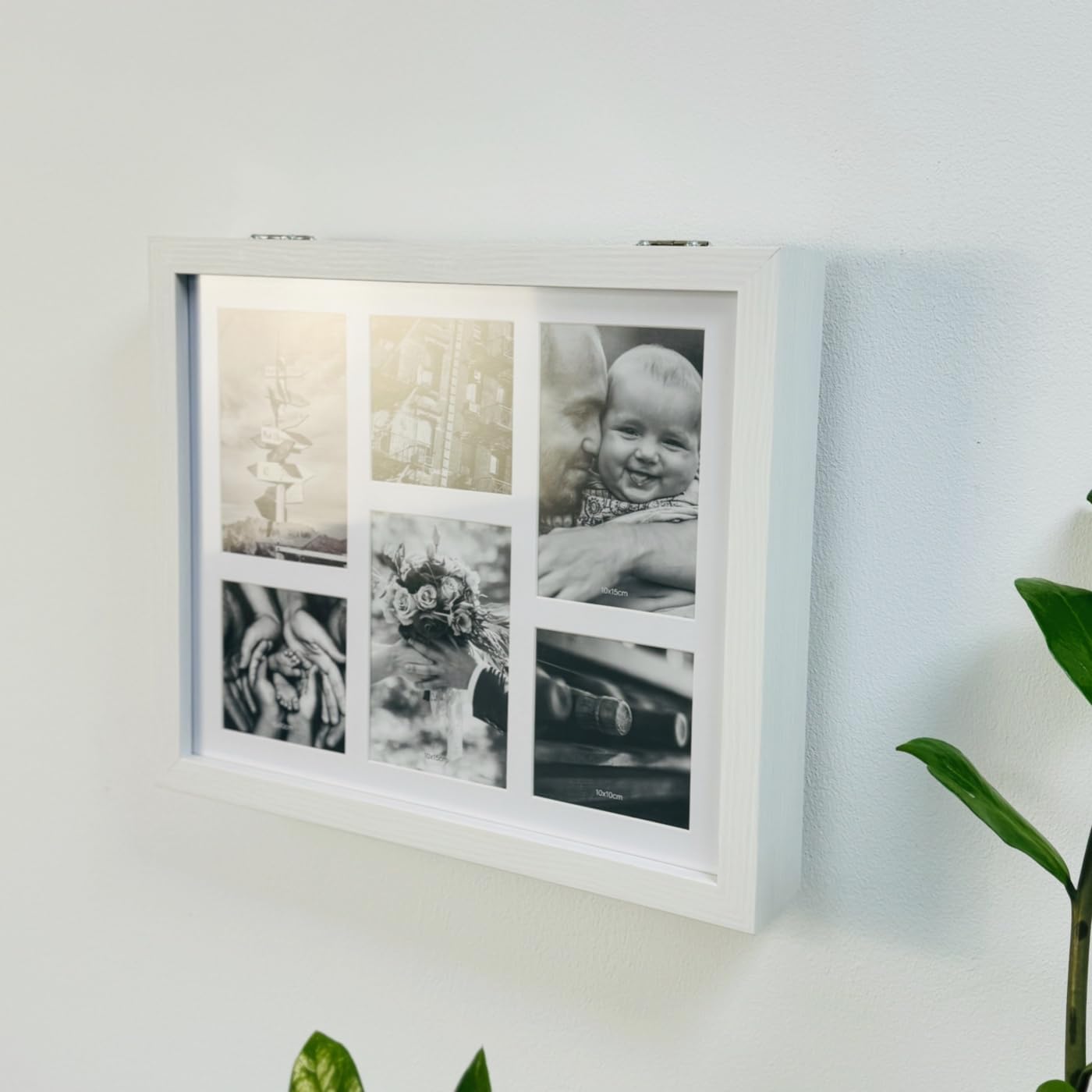 Tapa de contador de luz cubre cuadros electricos multifotos blanca 38x32x6.4 cm