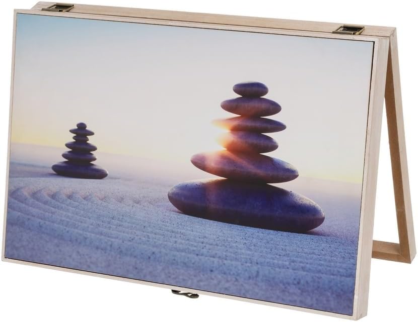 Tapa Contador luz o Cuadro eléctrico Piedras de Madera MDF de 46x6x33 cm