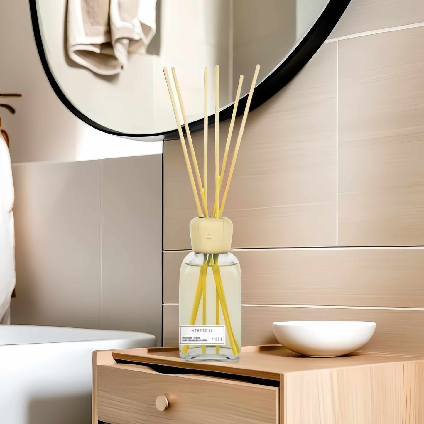 Difusor de Aroma Fresco de Larga Duración, Ambientador Mikado 220 ml, Aromas Naturales para el Hogar, Relajante y Refrescante