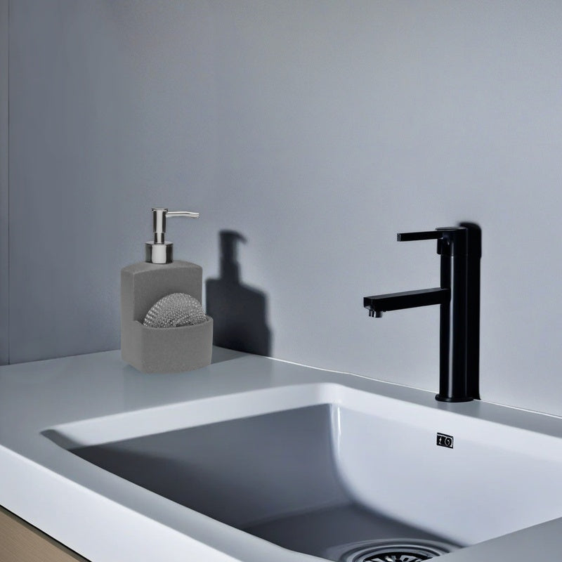 Dispensador Jabón Líquido de Resina, Dosificador Jabón Cocina Con Soporte de Esponja, Organizador de Cocina, Accesorios de Cocina
