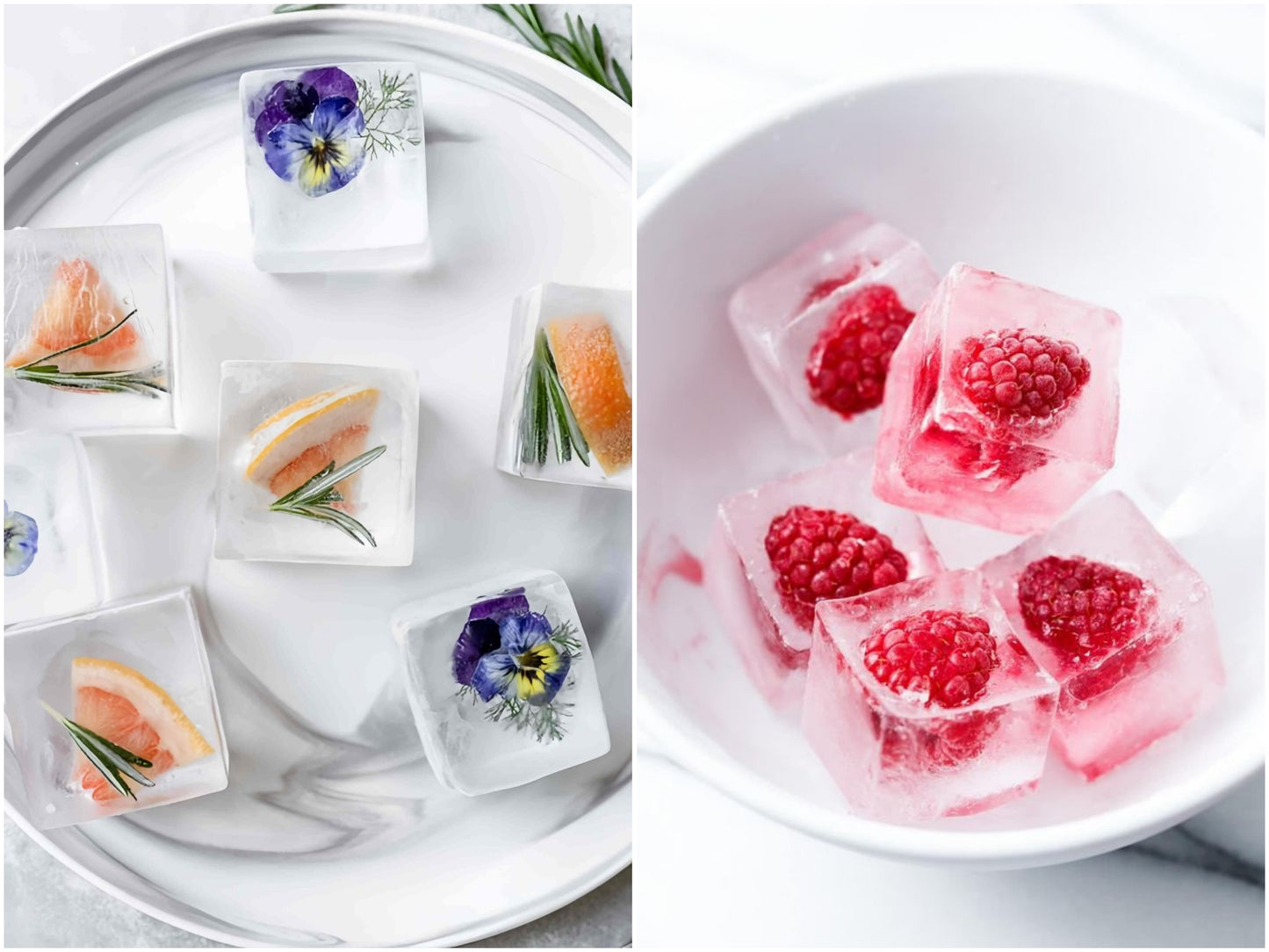 Cubitera de Silicona de Hielo,Cubos de Hielo Forma Cuadrada, Bandeja Hielera de Fácil Extracción, Color Gris, Pack 2 (Hielo Cuadrado)